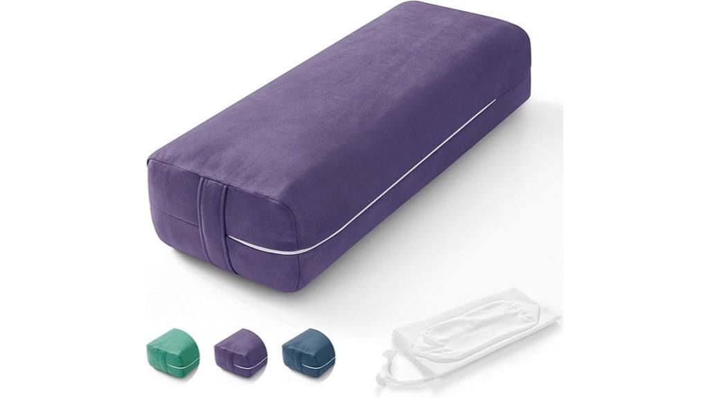 rectangular washable yoga bolster