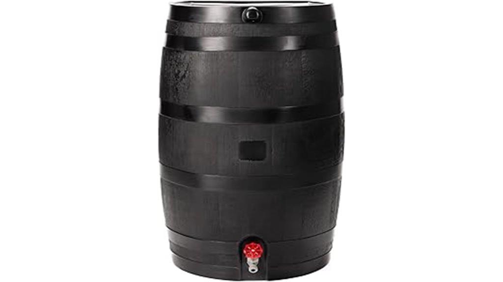 recycled plastic rain barrel
