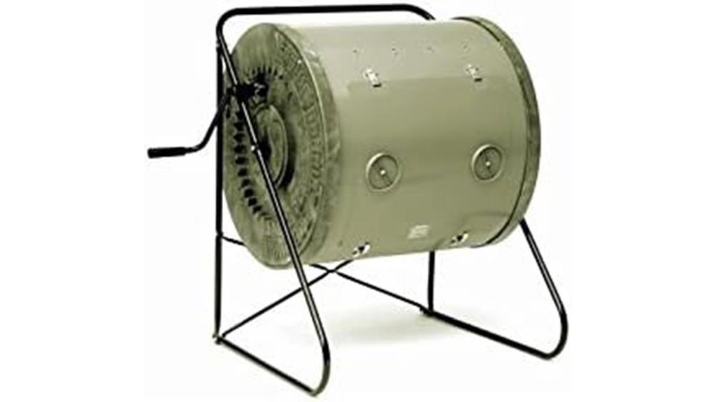 red 88 gallon compost tumbler