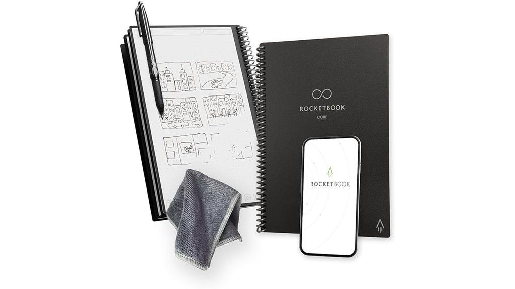 reusable black spiral notebook