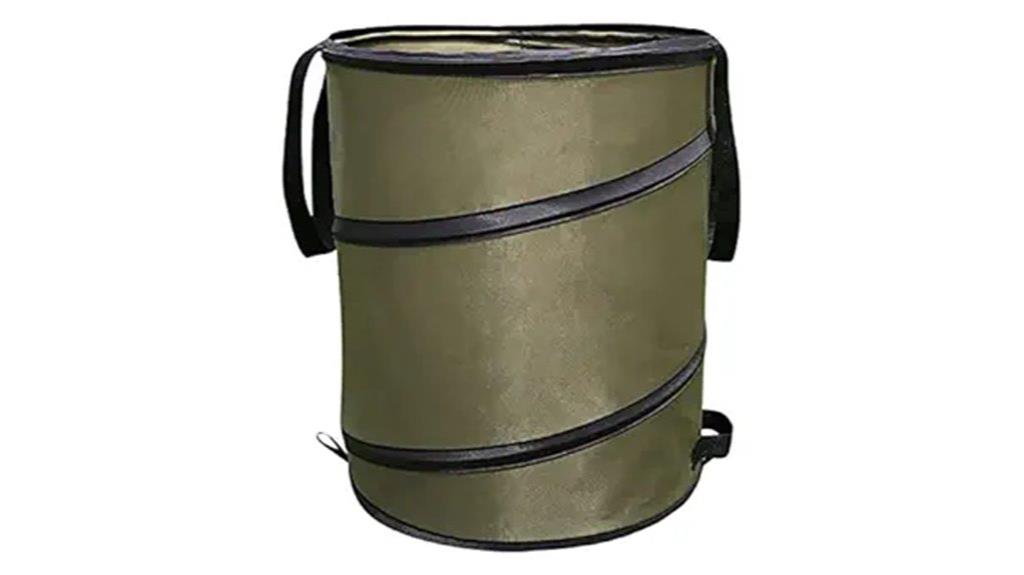 reusable green camping trash can
