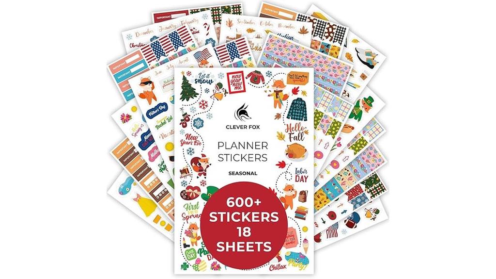 seasonal planner sticker pack