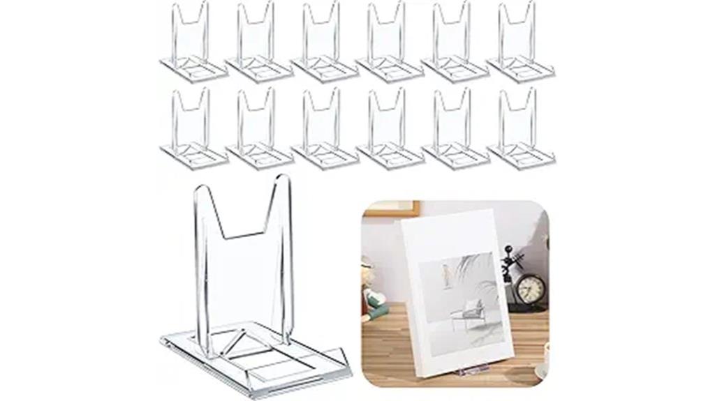 set of twelve acrylic stands