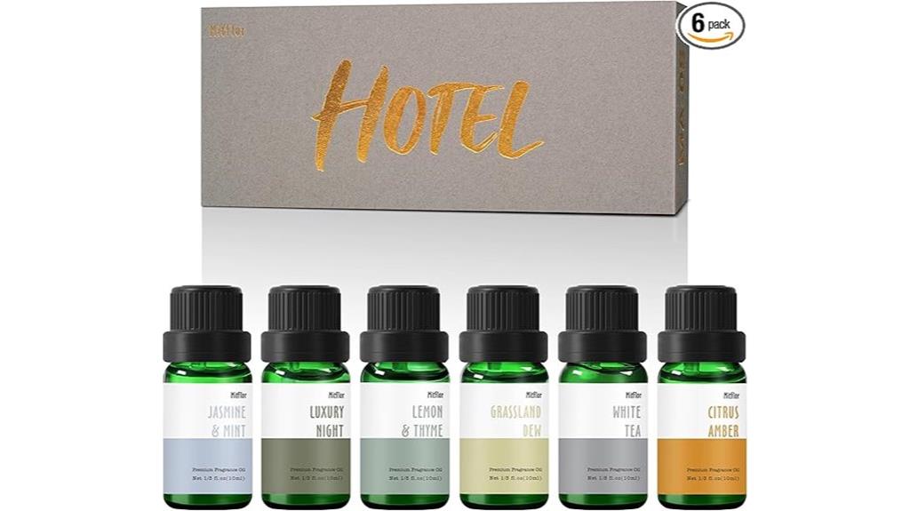 six 10ml fragrance oils