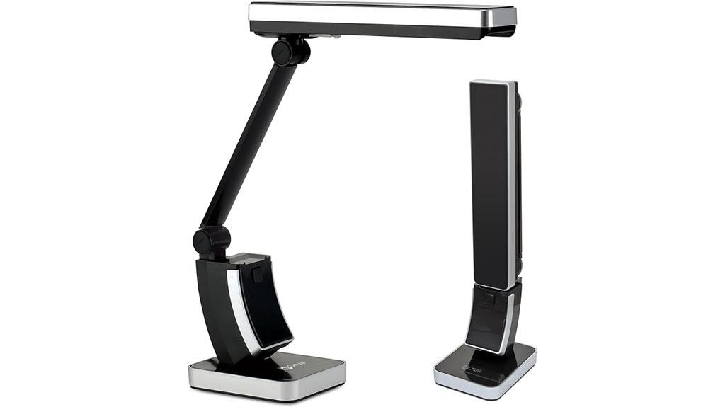 slim black 13w desk lamp
