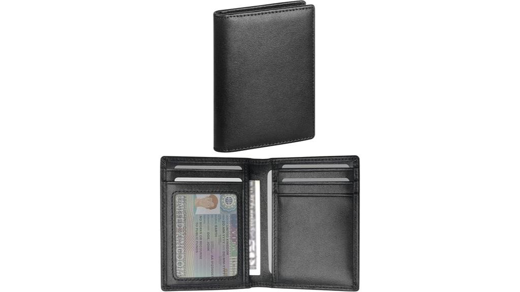 slim leather rfid wallet