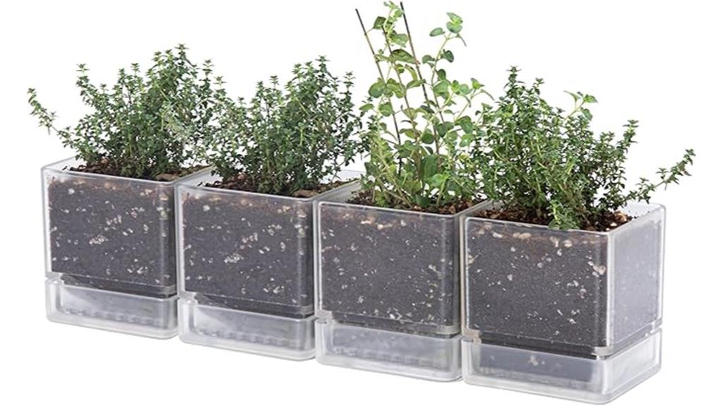 small plastic plant pots
