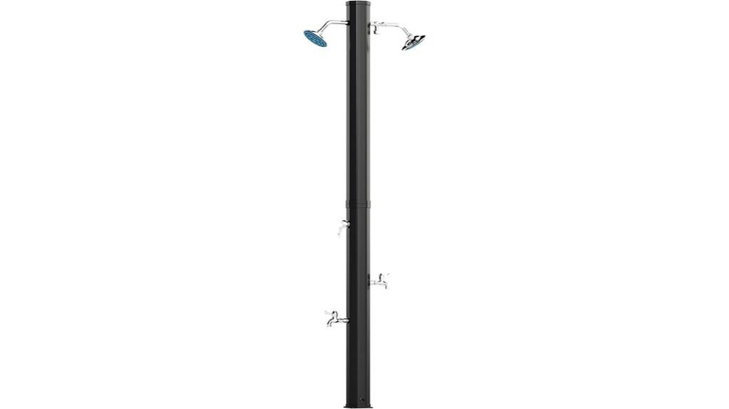 solar outdoor shower system