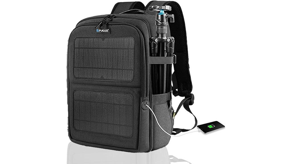 solar powered charging backpack