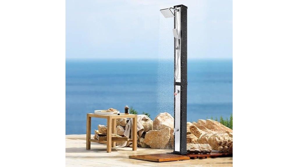 solar shower with handheld