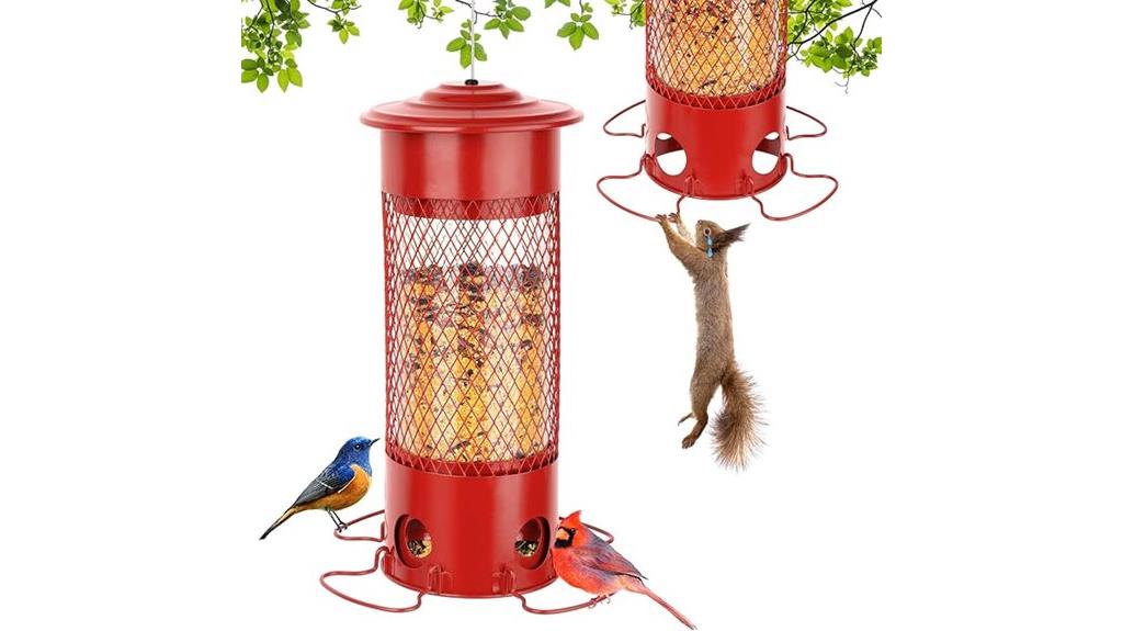 squirrel resistant outdoor bird feeders