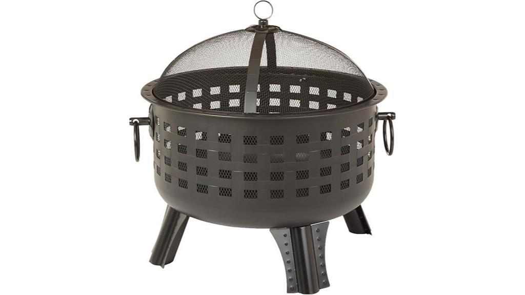 steel round fire pit