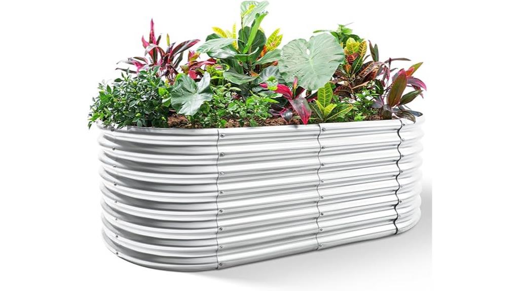 tall galvanized garden bed