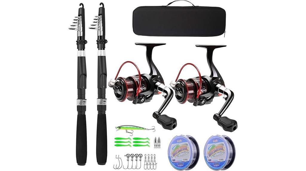 telescopic fishing pole set