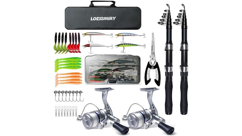 telescopic fishing rod set