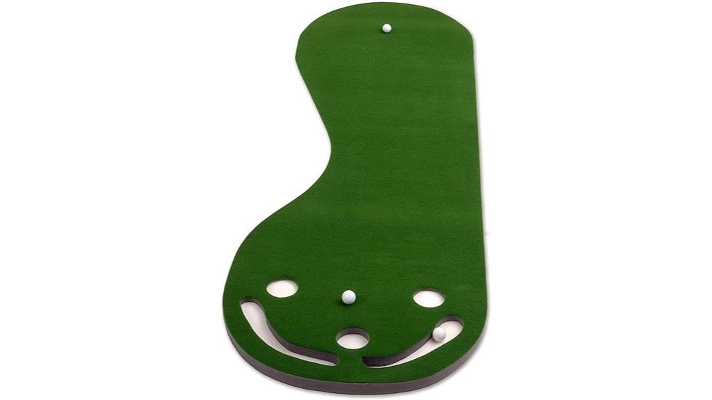three hole putting green