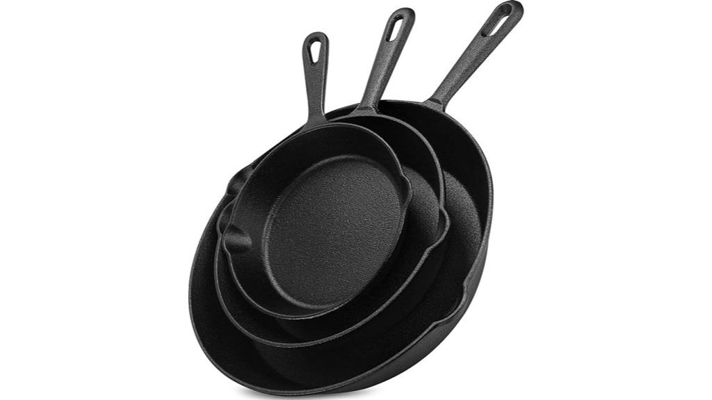 three piece cast iron set