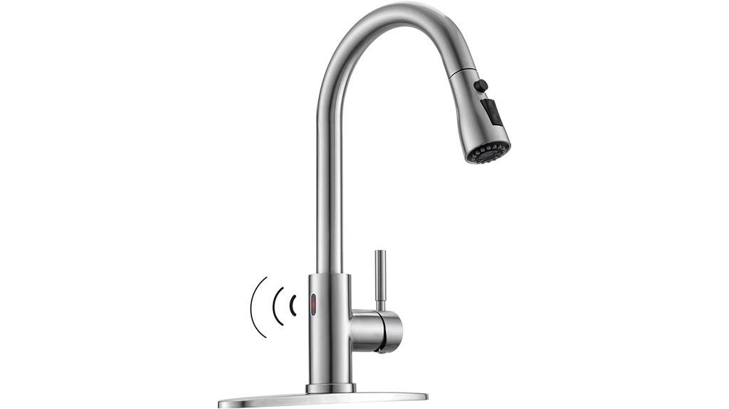 touchless pull down kitchen faucet