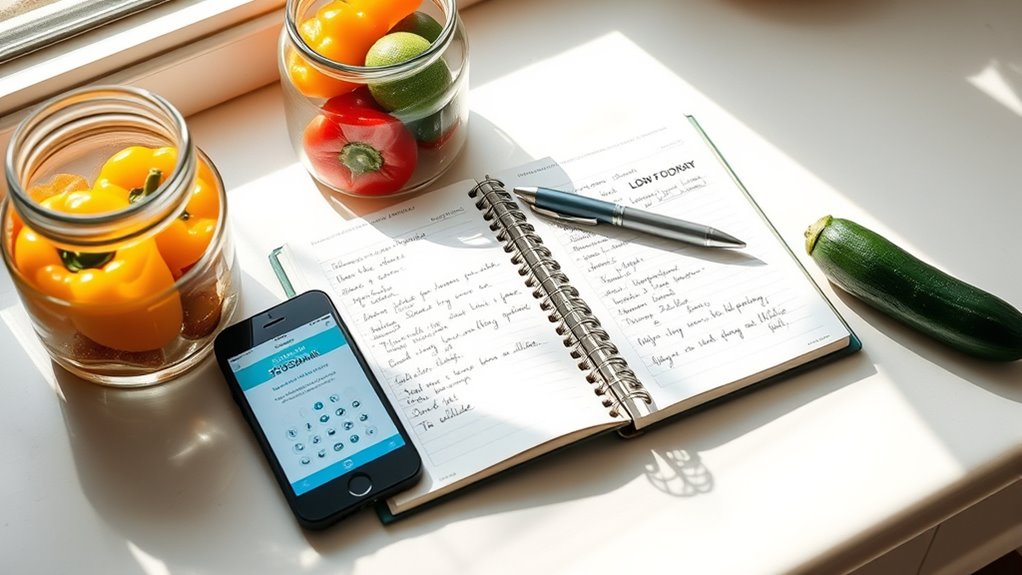 track symptoms and food intake