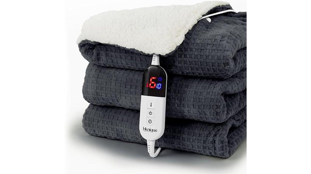 twin waffle heated blanket