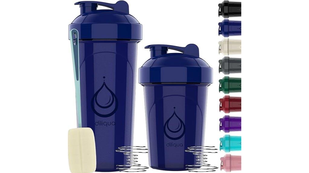 two pack protein shaker bottles