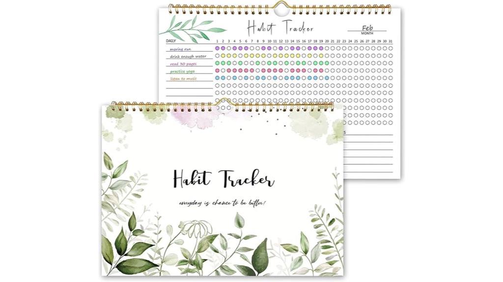 undated spiral habit planner
