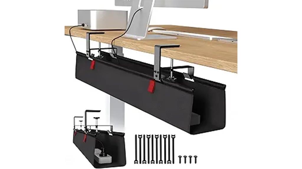 under desk cable tray
