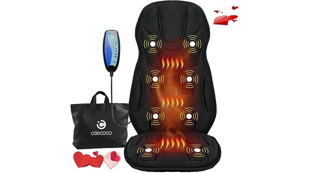 vibration heat back massager