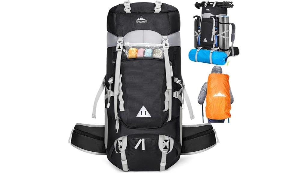 waterproof 60l hiking backpack