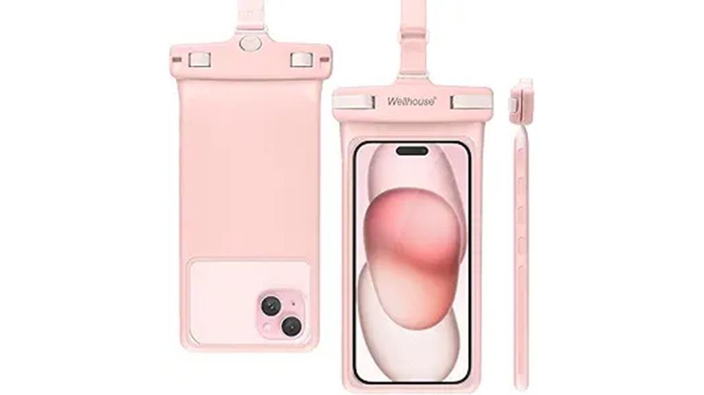 waterproof phone pouch pink