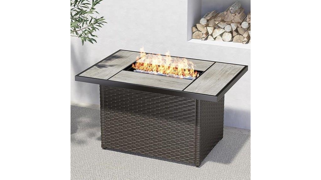 wicker base ceramic top