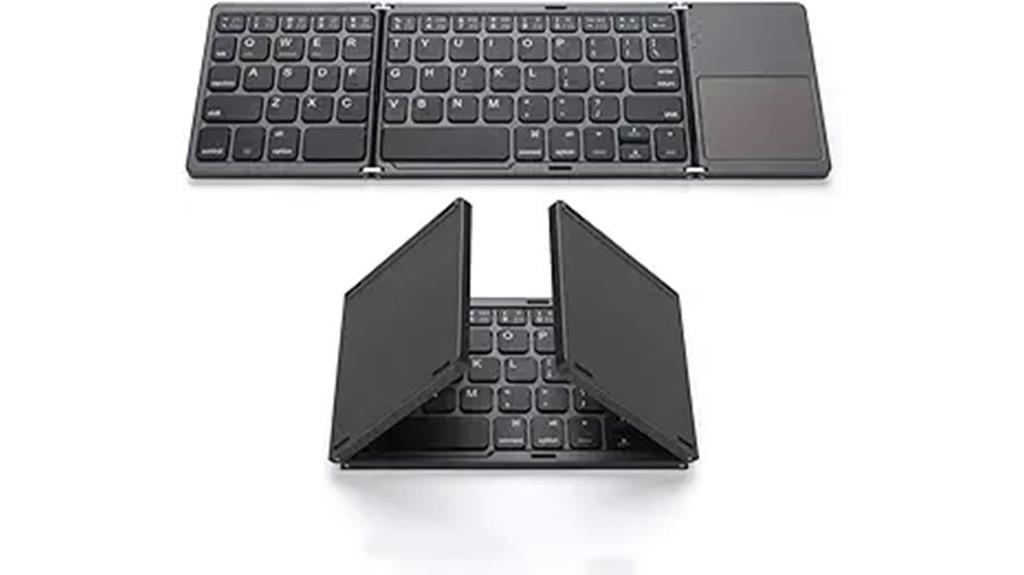 wireless foldable keyboard with touchpad