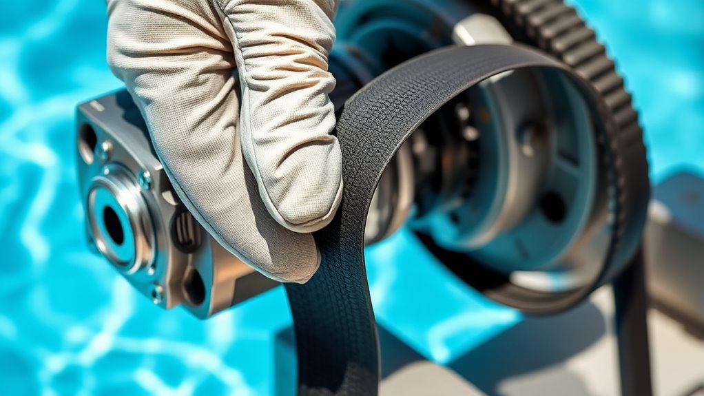 inspect drive belt and motor
