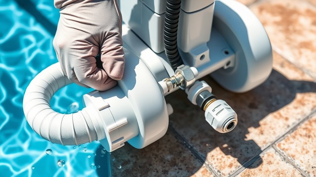 inspect hoses for damage
