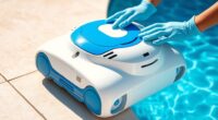 maintain robotic pool cleaner