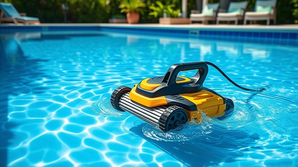 pool material and debris