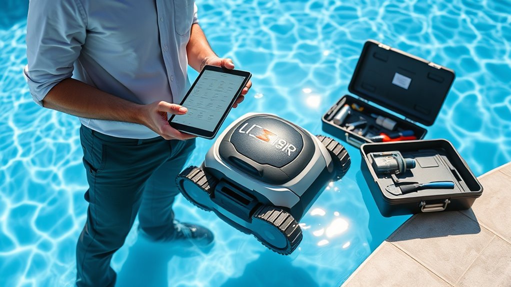 routine robotic pool maintenance