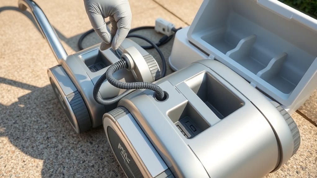 turn off unplug detach safely