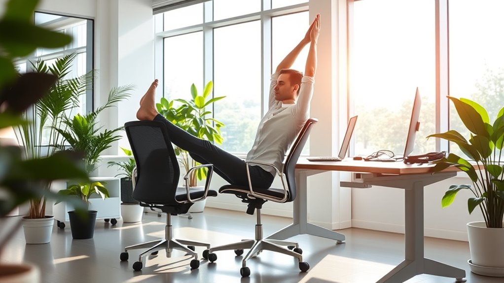 desk yoga for stress
