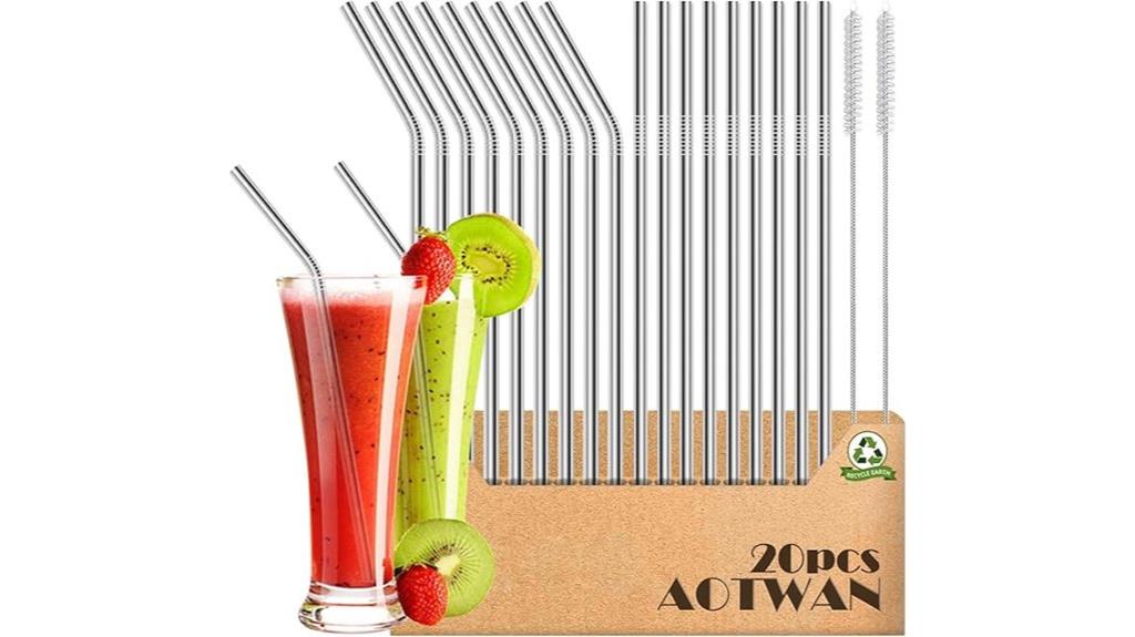 20 reusable metal straws