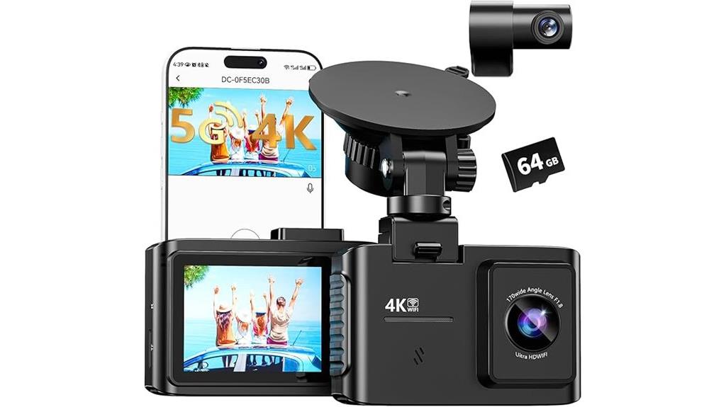 4k dual channel camera