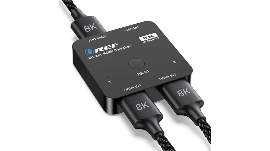8k hdmi switch 2x1