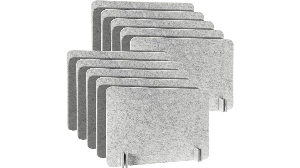 acoustic desk divider set