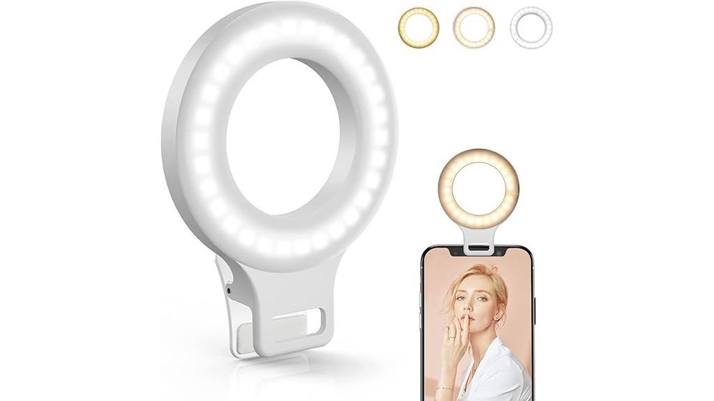 adjustable brightness selfie light