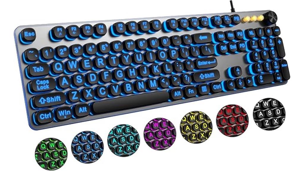 backlit large print keyboard