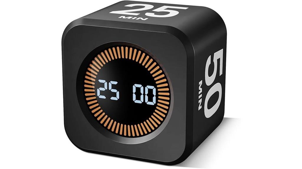 black cube with timer