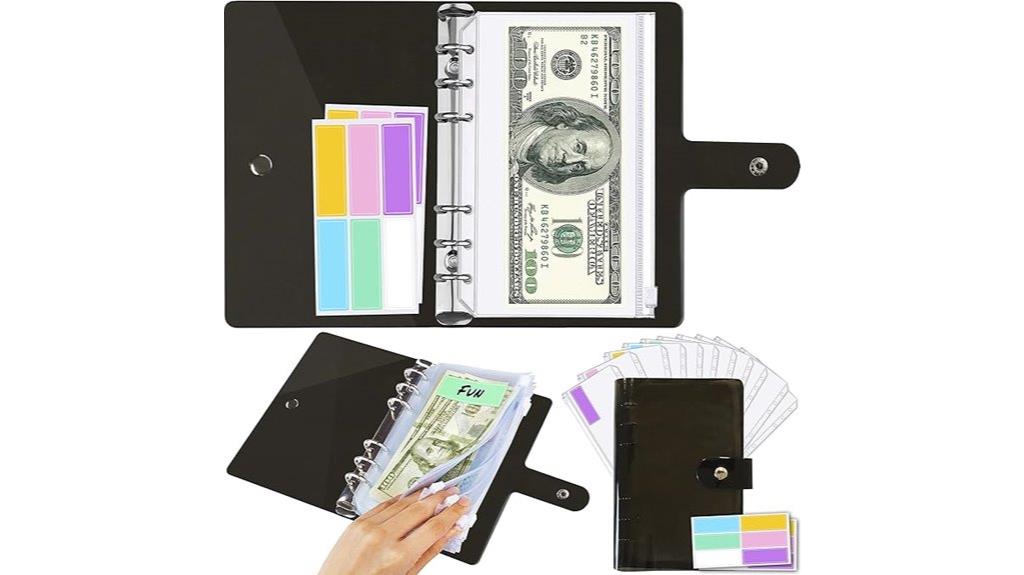 black envelope budget organizer