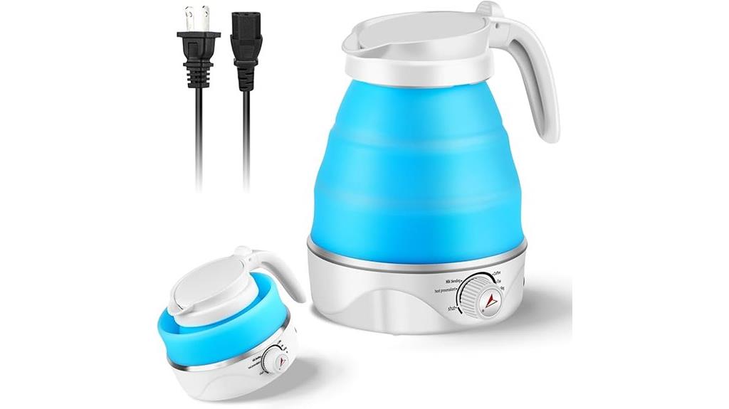 blue portable electric kettle