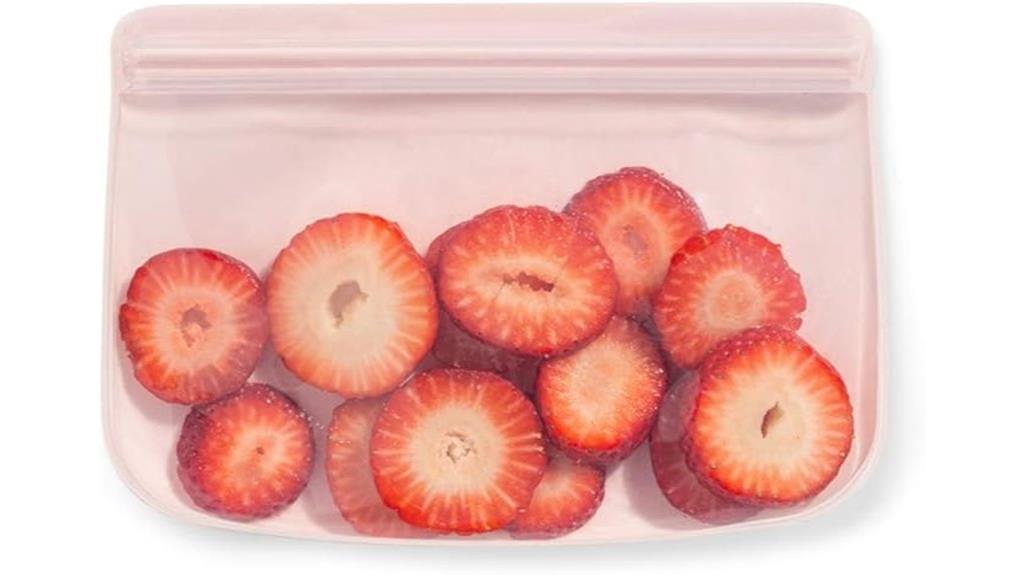 blush silicone sandwich bag