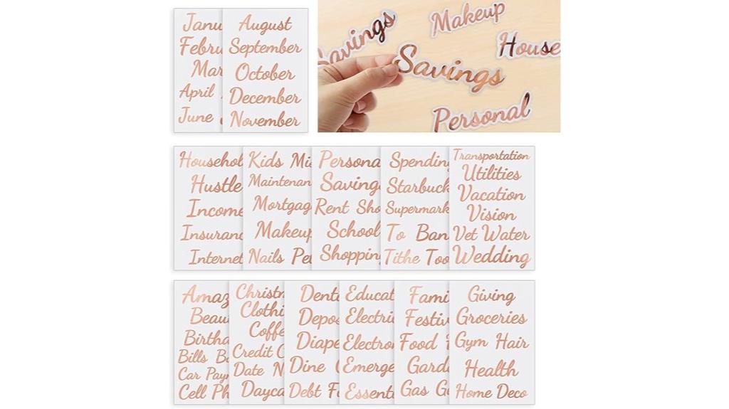 cash envelope budget stickers